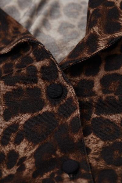 Multicolour Luxurious Leopard Long Sleeve Shirt, , large image number 4