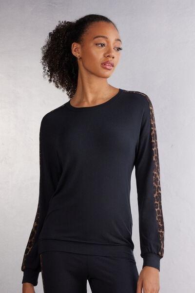 Multicolour Luxurious Leopard Long Sleeve Top, , large image number 0