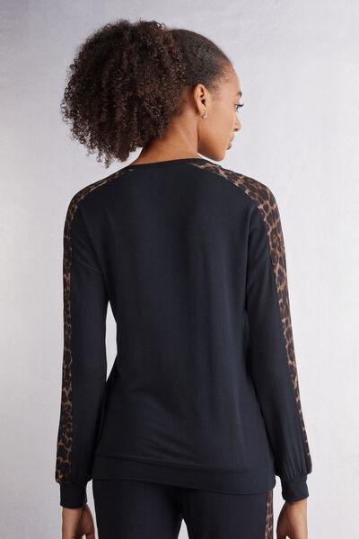Multicolour Luxurious Leopard Long Sleeve Top, , large image number 3