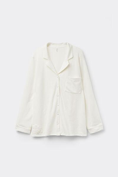 White Button-Down Top, Powder White, large image number 2