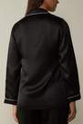 Intimissimi - Black Mannish-Cut Jacket In Silk Satin