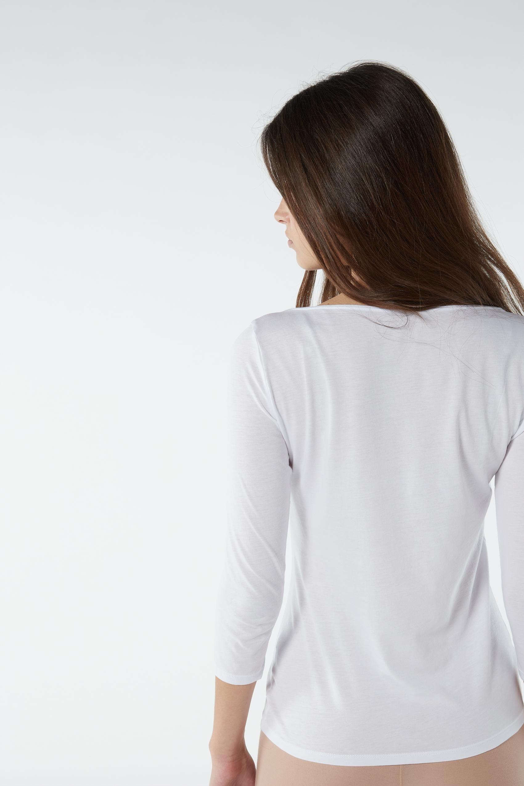 White Ultrafresh Cotton Boat-Neck Top, , large image number 3
