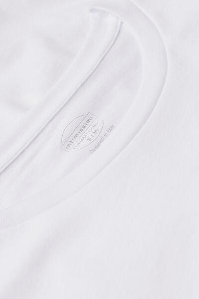WHITE Oversize Long-Sleeved Supima Cotton Top, , large image number 4