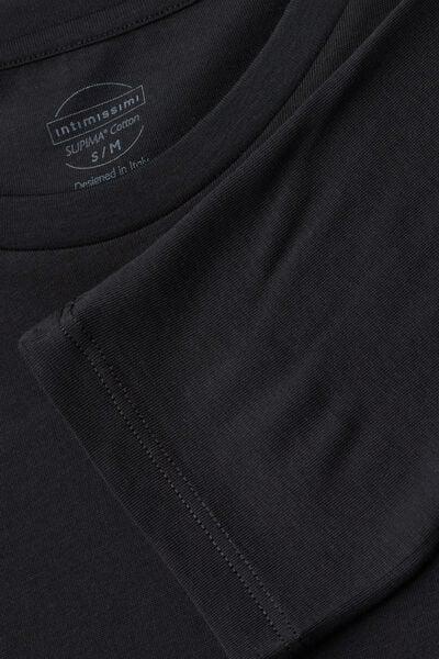 Black Oversized Long-Sleeved Top, Black, large image number 4