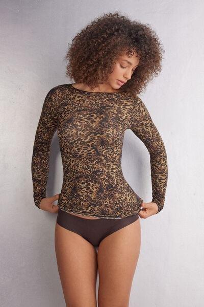 Multicolour Animal Print Blouse, 5601_847J, medium