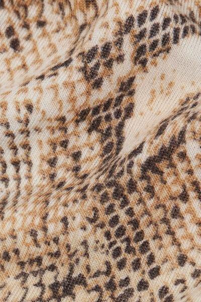 Beige Seductive Glamour Animal Print Top, 5601_942J, large image number 4