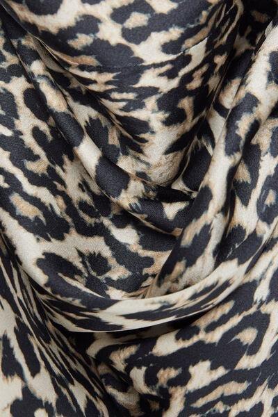 Beige A Moment Of Glamour Animal Print Silk Top, 5601_029K, large image number 4