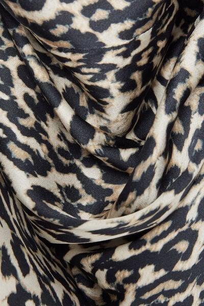 Beige A Moment Of Glamour Animal Print Silk Top, 5601_029K, large image number 9