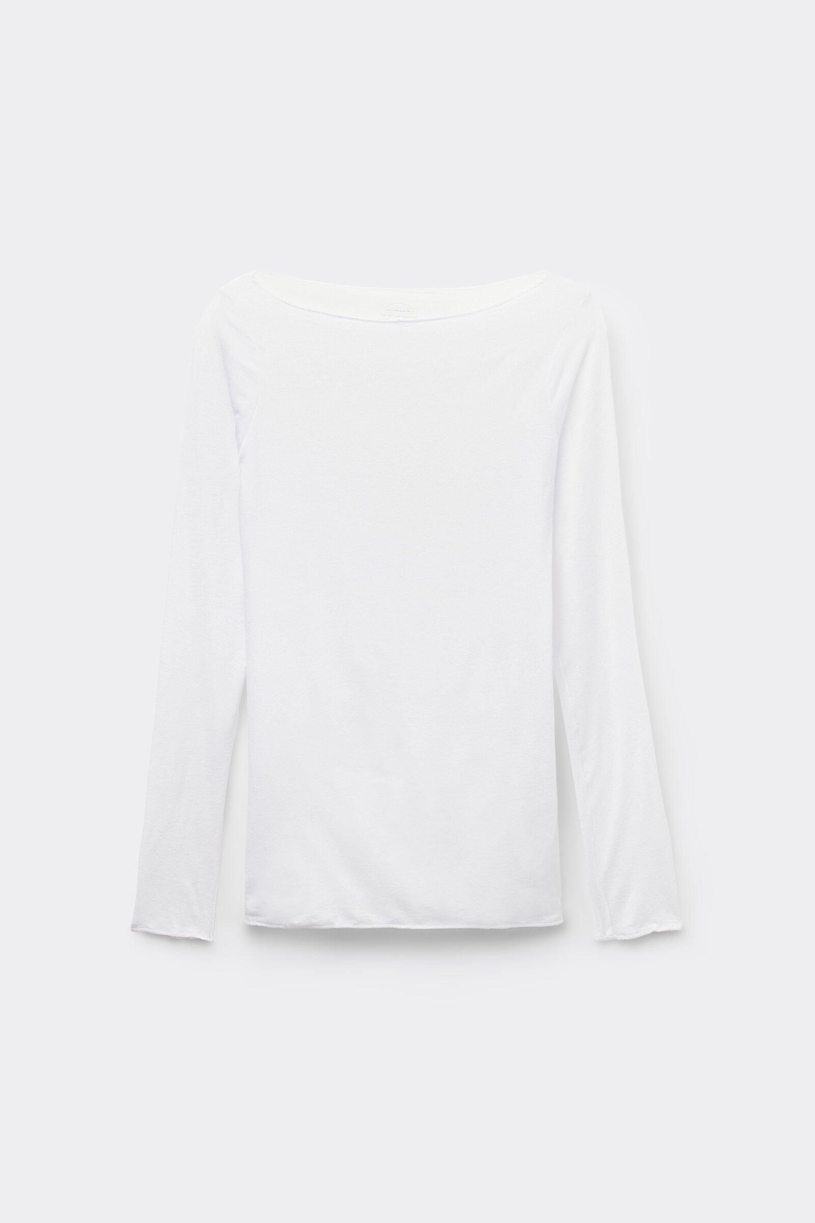 White Ultralight Boat-Neck Top, White, large image number 8
