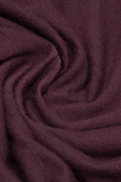 Burgundy Boat Neck Modal Cashmere Ultralight Blouse, 5601_028K, large image number 6