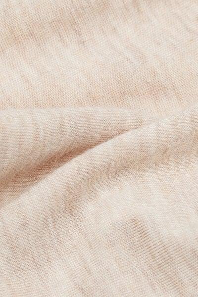 Beige Long-Sleeve Cashmere Top, 5601_036K, large image number 9