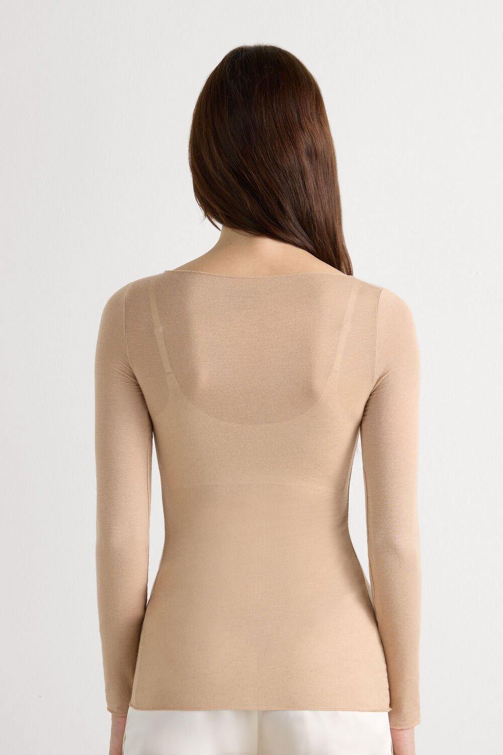 Beige Boat Neck Jumper, Soft Beige, large image number 6