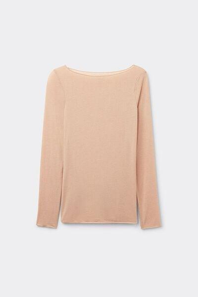 Beige Boat Neck Jumper, Soft Beige, large image number 8