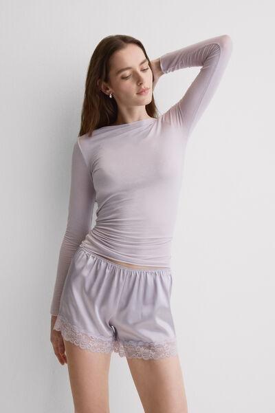 Lilac Boat Neck Ultralight Modal Jumper, 5601_056K, large image number 1