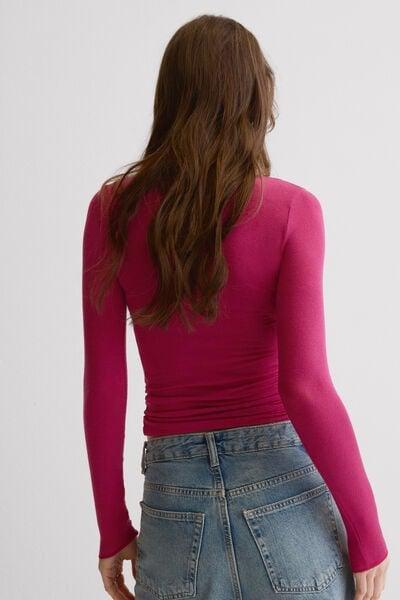 Pink Boat Neck Modal Cashmere Ultralight Jumper, 5601_110K, large image number 2