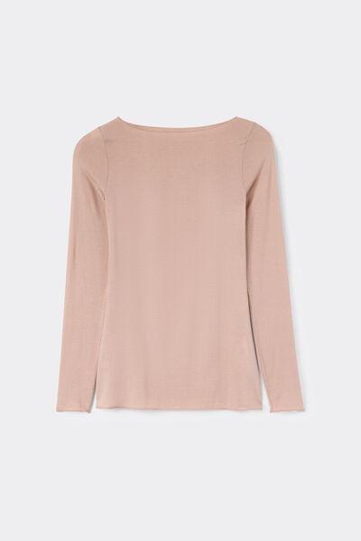Pink Ultralight Boat Neck Cashmere Top, 5601_111K, large image number 0