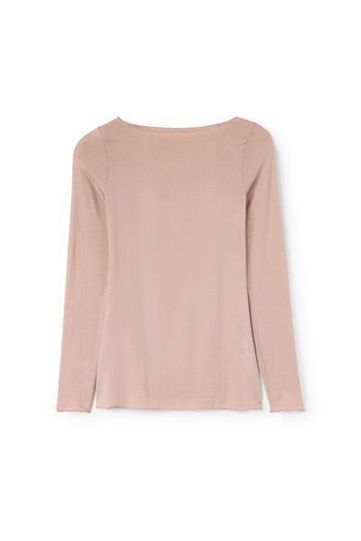 Pink Ultralight Boat Neck Cashmere Top, 5601_111K, large image number 1