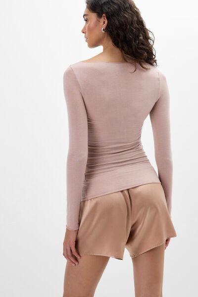 Pink Ultralight Boat Neck Cashmere Top, 5601_111K, large image number 2