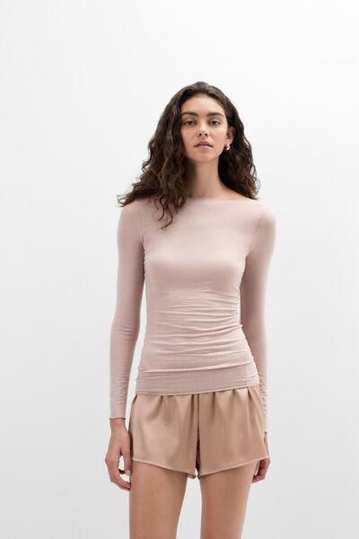 Pink Ultralight Boat Neck Cashmere Top, 5601_111K, large image number 3