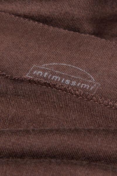 Brown Boat Neck Ultralight Top, , large image number 4