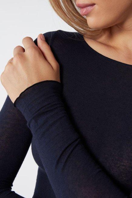 Navy Boat Neck Ultralight Top, , large image number 5