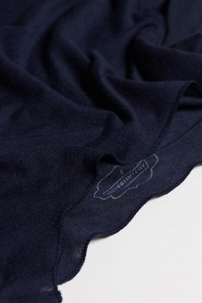 Blue Boat Neck  Modal Cashmere Ultralight Jumper, , large image number 7