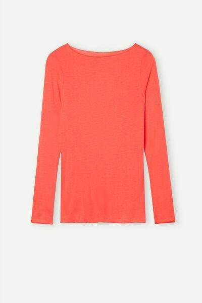 Red Boat Neck Cashmere Ultralight Jumper, , large image number 2