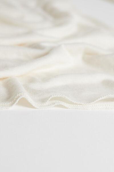 White  Boat Neck  Modal Cashmere Ultralight Jumper, , large image number 5