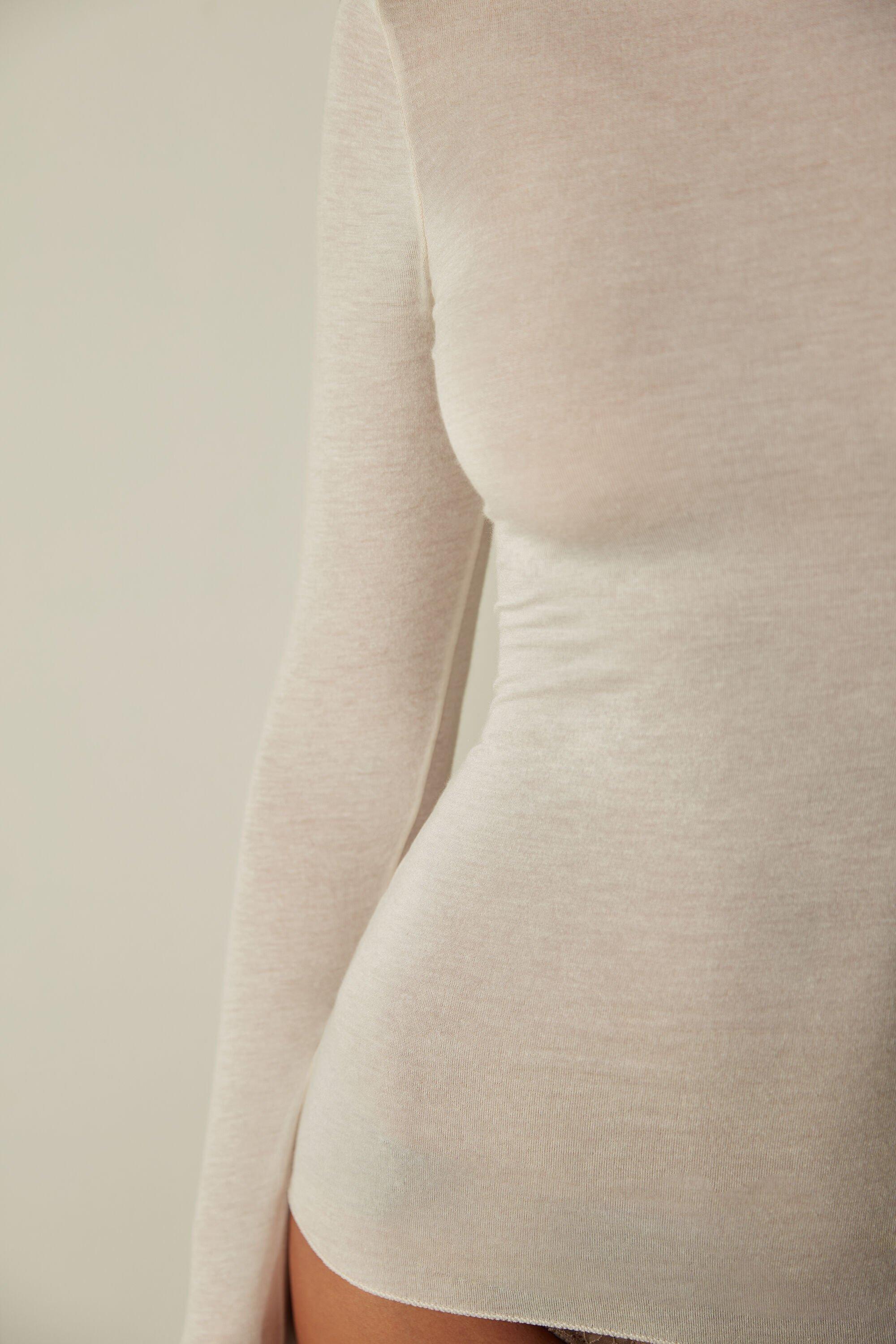 White Boat Neck Top, Vanilla, large image number 8