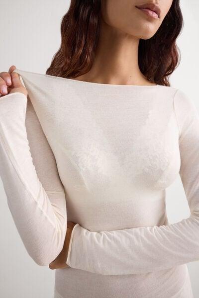 White Boat Neck Top, Vanilla, large image number 11