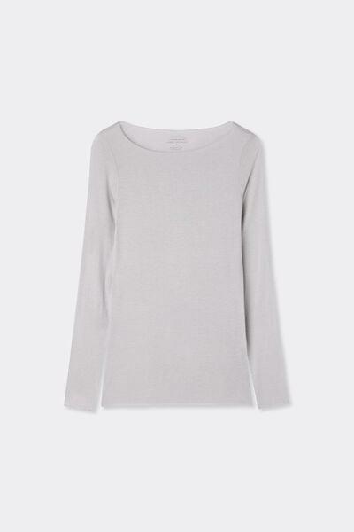 Grey Boat Neck Top, 5601_347J, large image number 3