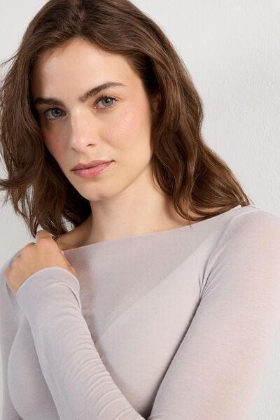 Grey Boat Neck Top, 5601_347J, large image number 5