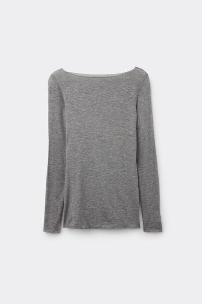 Grey Boat Neck Top, 5601_456J, large image number 9