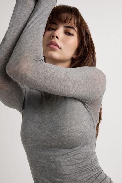 Grey Boat Neck Top, 5601_456J, large image number 12