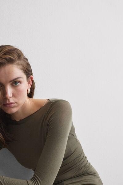 Green Boat Neck Modal Cashmere Ultralight Jumper, 5601_660J, large image number 0