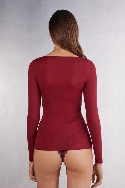 Red Boat-Neck Ultralight Top, , large image number 3