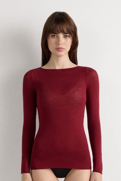 Red Boat-Neck Ultralight Top, 5601_770J, large image number 3