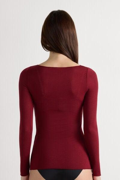 Red Boat-Neck Ultralight Top, 5601_770J, large image number 5