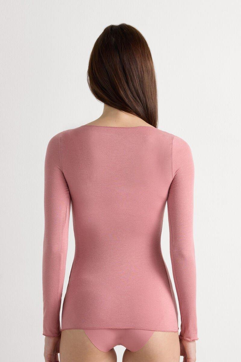 Blue Ultralight Boat-Neck Cashmere top, 5601_849J, large image number 6