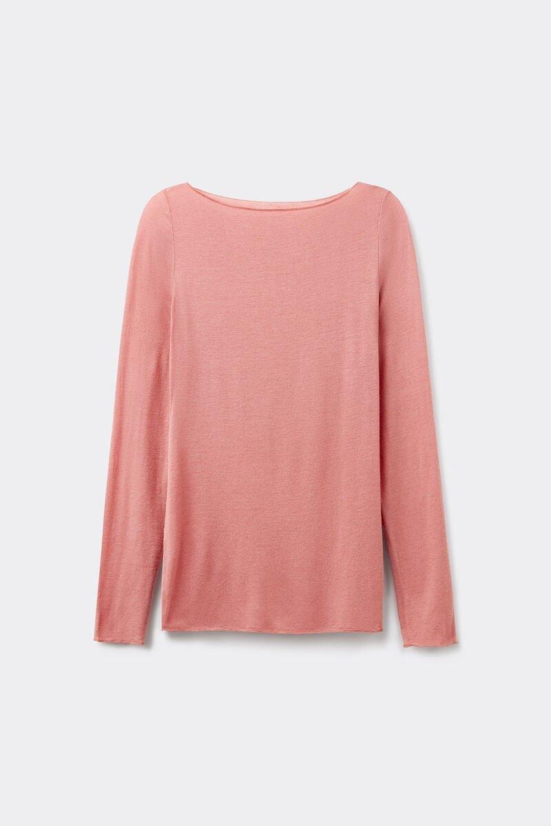 Blue Ultralight Boat-Neck Cashmere top, 5601_849J, large image number 7