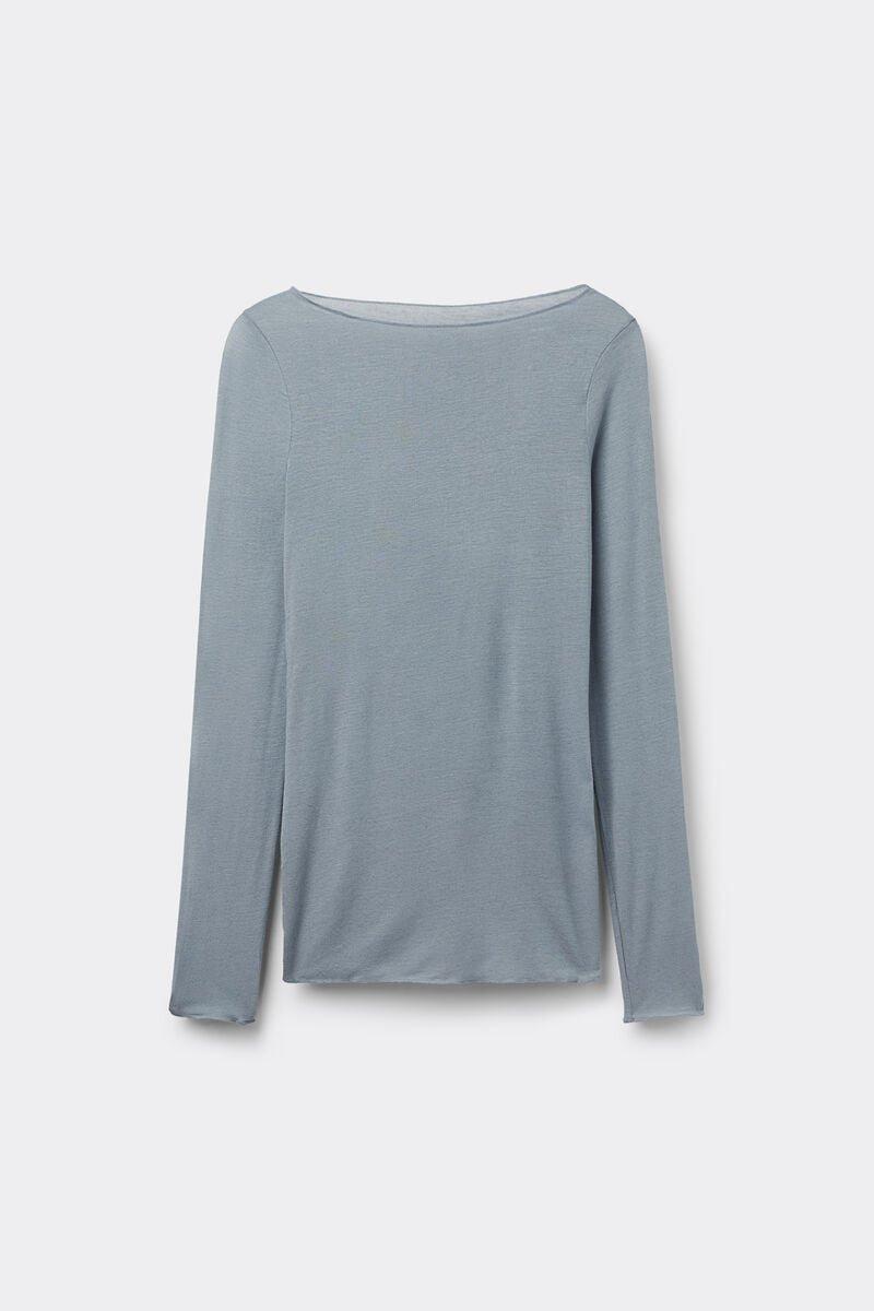 Blue Ultralight Boat-Neck Cashmere top, 5601_850J, large image number 7
