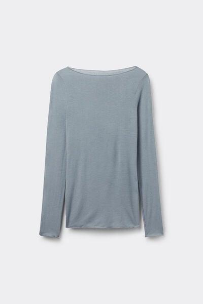 Blue Ultralight Boat-Neck Cashmere top, 5601_850J, large image number 8