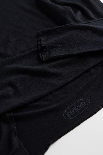 Black Long-Sleeved Cashmere Jumper, , large image number 5
