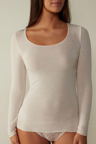 Cream Long-Sleeved Cashmere Jumper, , large image number 0