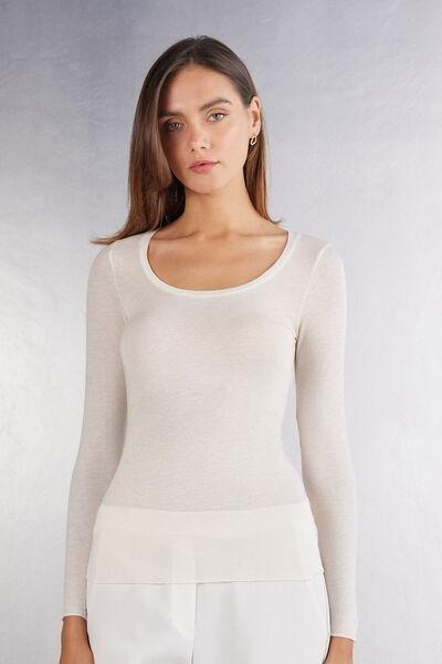 White Ultralight Long-Sleeved Top, , medium