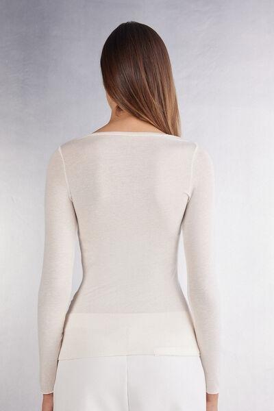 White Ultralight Long-Sleeved Top, , large image number 3