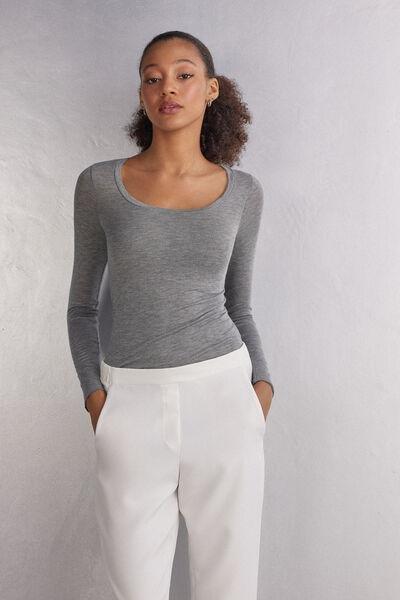 Grey Long-Sleeved Top, , large image number 1