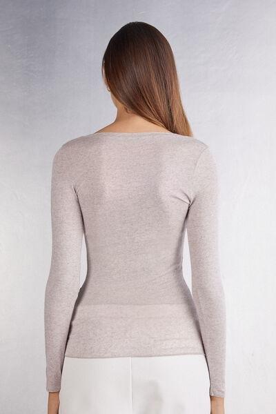 Beige Long-Sleeved Top, , large image number 2