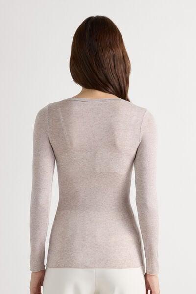 Beige Long-Sleeved Top, Shell Beige Blend, large image number 2