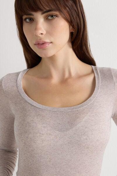 Beige Long-Sleeved Top, Shell Beige Blend, large image number 7